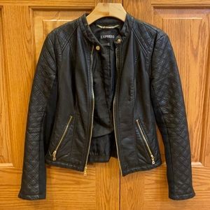 Women’s express leather like motorcycle jacket